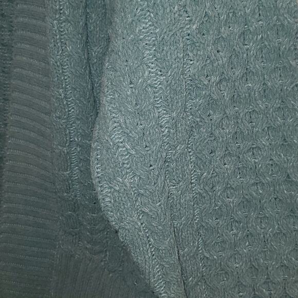 Dip Women's Open Front Teal Knit Sweater Cardigan Size Small - Picture 5 of 8